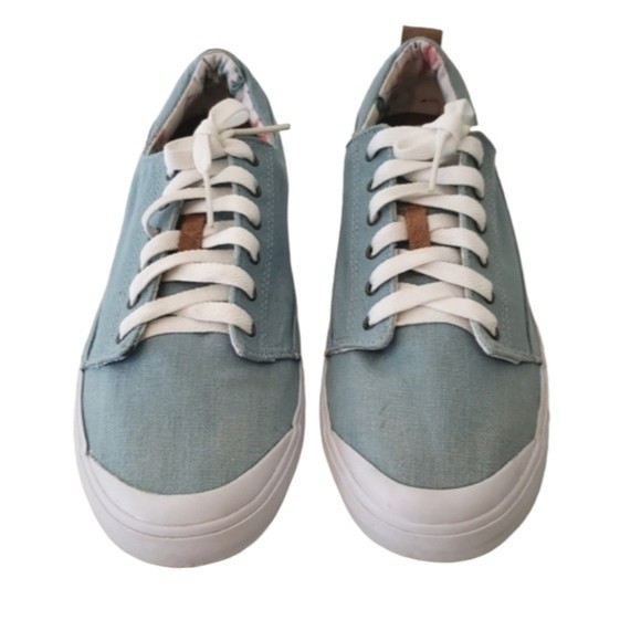 REEF WALLED WOMEN'S LACE-UP CANVAS SNEAKERS GOOD USED CONDITION SIZE 7 - Picture 2 of 13